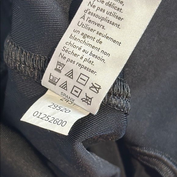 SPANX Black Faux-Leather High-Waisted Leggings with Wide Waistband Large - Picture 9 of 9